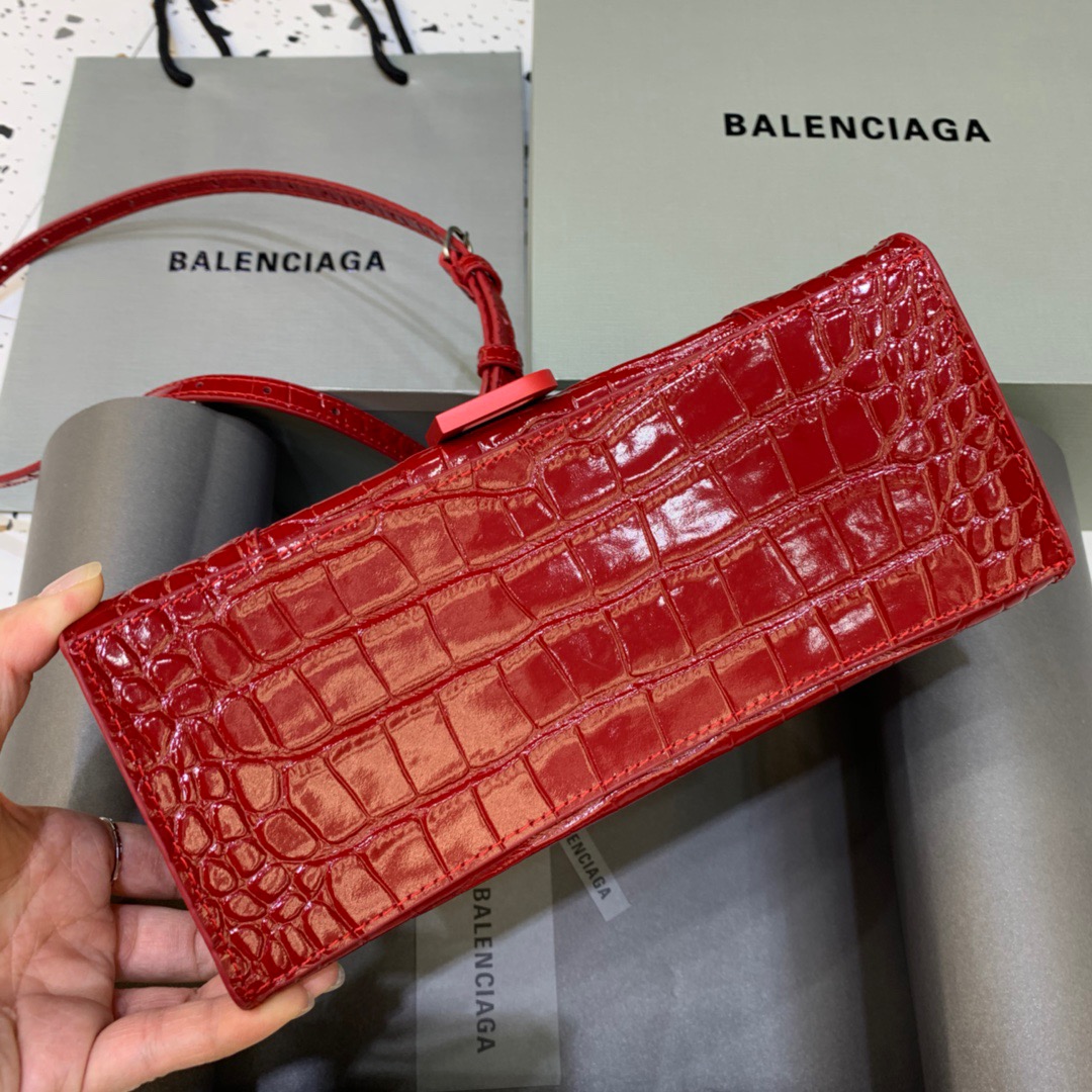 Ba1en*iaga Hourglass Small Handbag In Red, For Women, Women’s Bags 9in/23cm