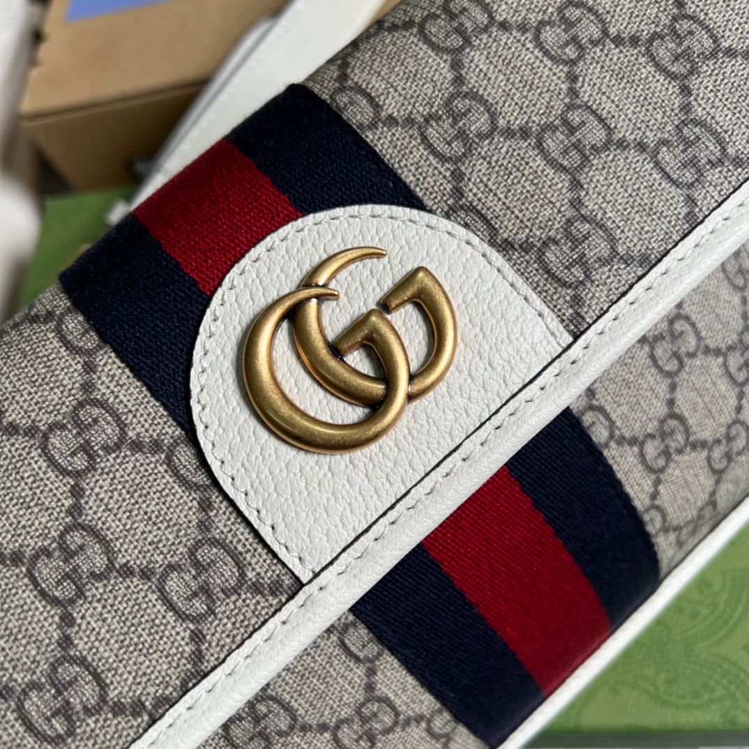 Gvc*1 Ophidia Belt Bag Beige And Ebony GG Svp*me Canvas, A Material With Low Environmental Impact For Men 8.7in/22cm GG 674081 96IWT 9794