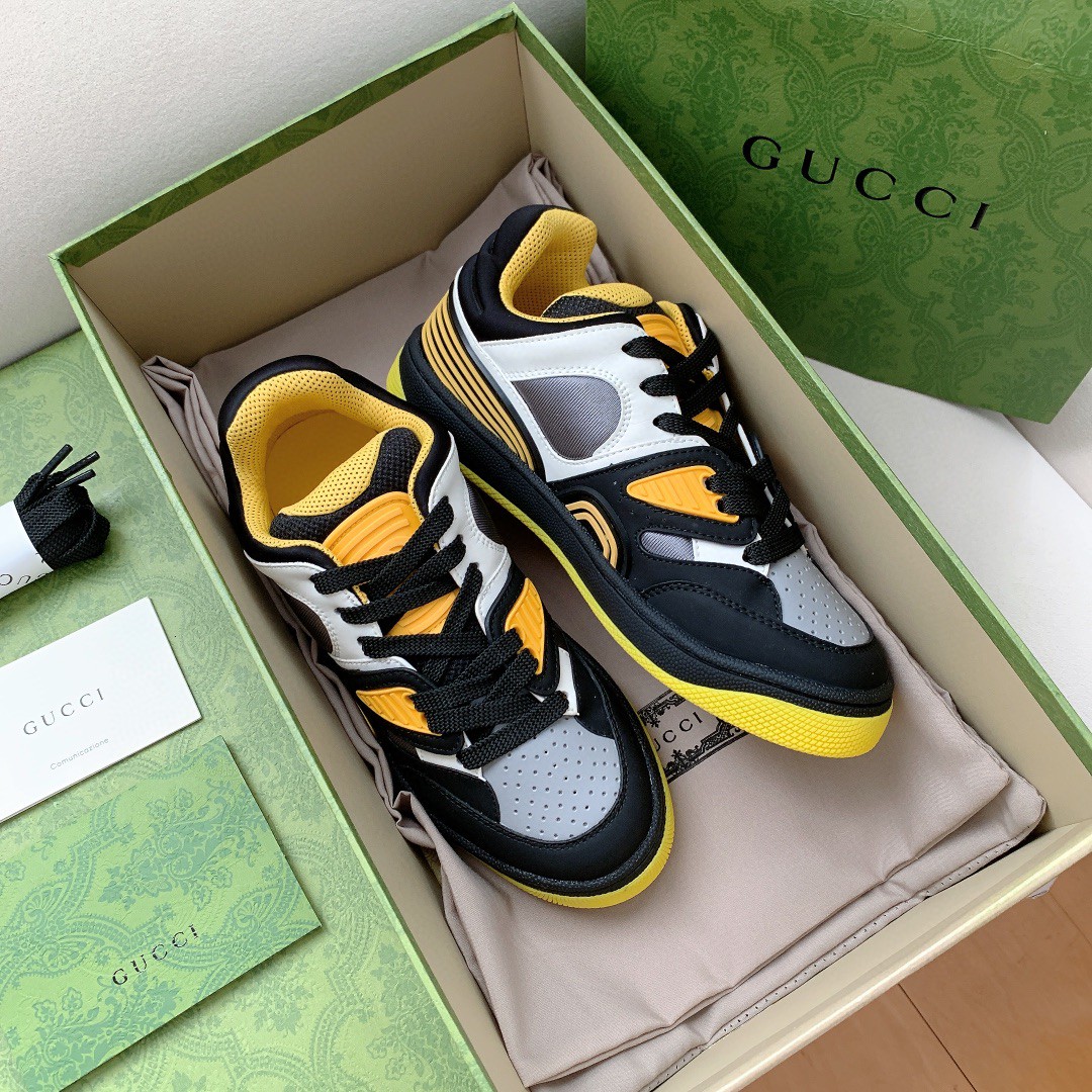Gvc*1 Men’s Basket Sneaker Black Yellow And White For Men 661308 2SH90 1098