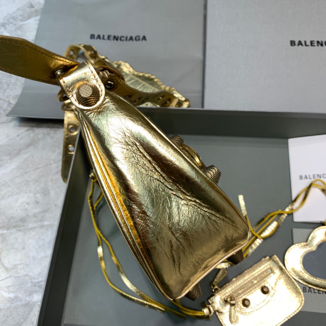 Ba1en*iaga Le Cagole XS Shoulder Bag In Gold, For Women, Women’s Bags 13in/33cm