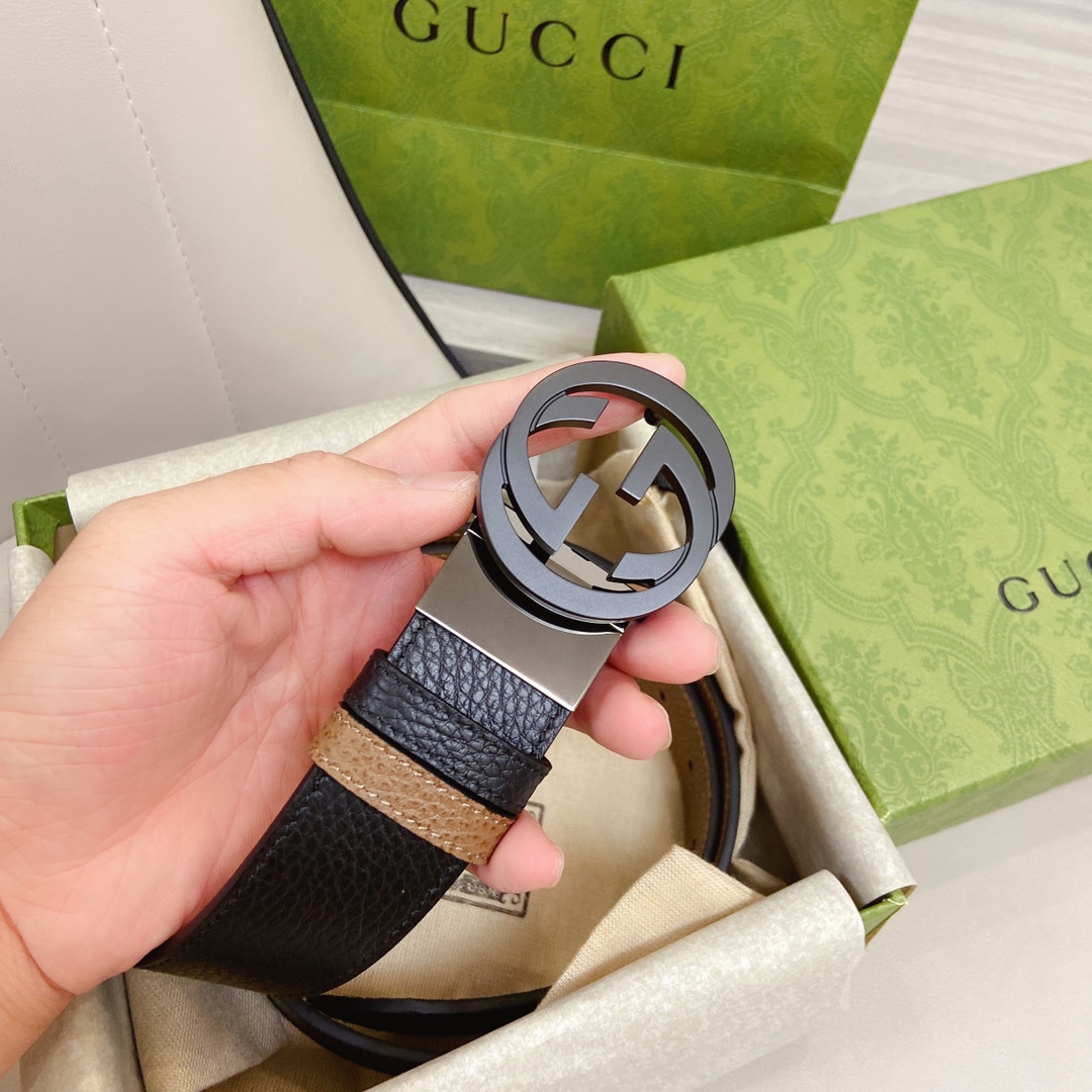 Gvc*1 GG Marmont Reversible Belt Black