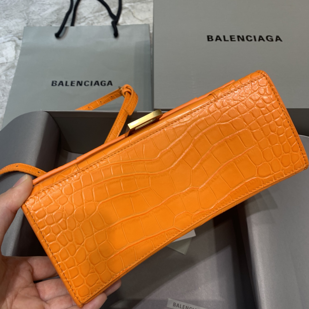 Ba1en*iaga Hourglass Small Handbag In Orange, For Women, Women’s Bags 9in/23cm