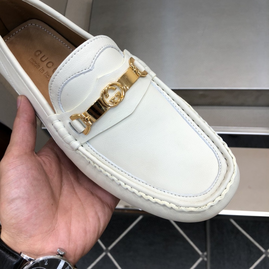Gvc*1 Men’s Loafer With Interlocking G Horsebit White For Men ‎655519-1XO00-9022