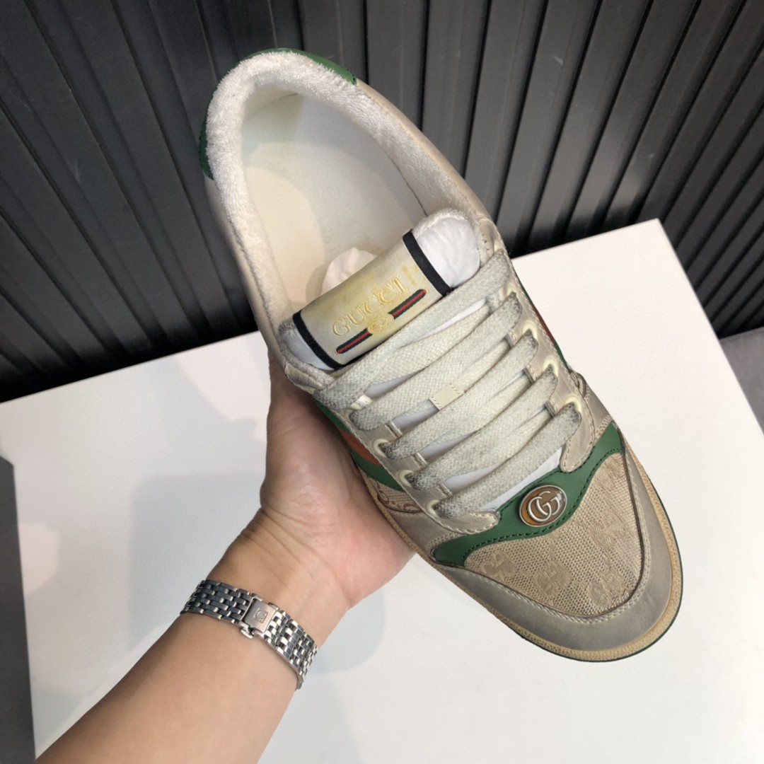 Gvc*1 Women’s GG Screener Distressed Green Orange For Women 570443 9Y920 9666