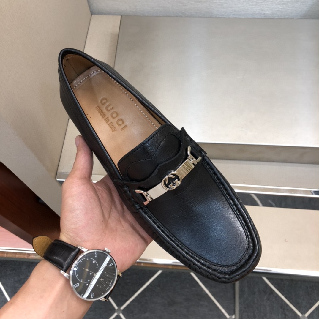 Gvc*1 Men’s Loafer With Interlocking G Horsebit Black For Men 655519 1XO00 1000