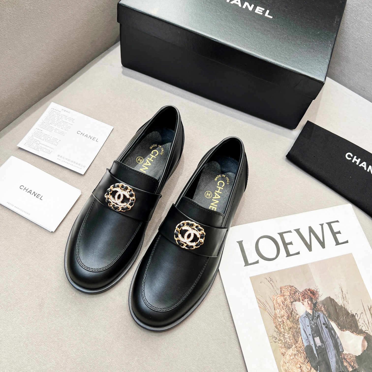 Ch**el Women’s Loafers Black For Women
