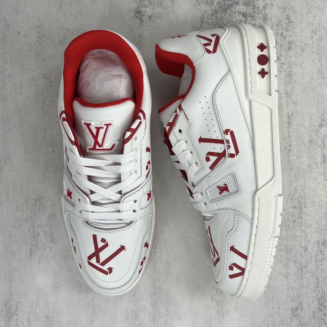 L0vis Vvtt0n Women’s LV Trainer Sneaker Red For Women LV