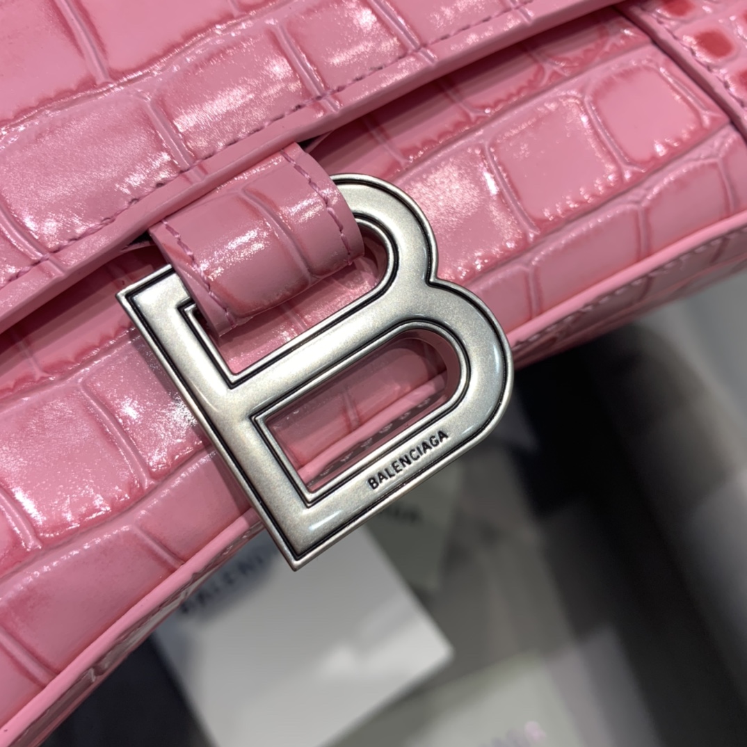 Ba1en*iaga Hourglass Small Handbag In Dark Pink, For Women, Women’s Bags 9in/23cm
