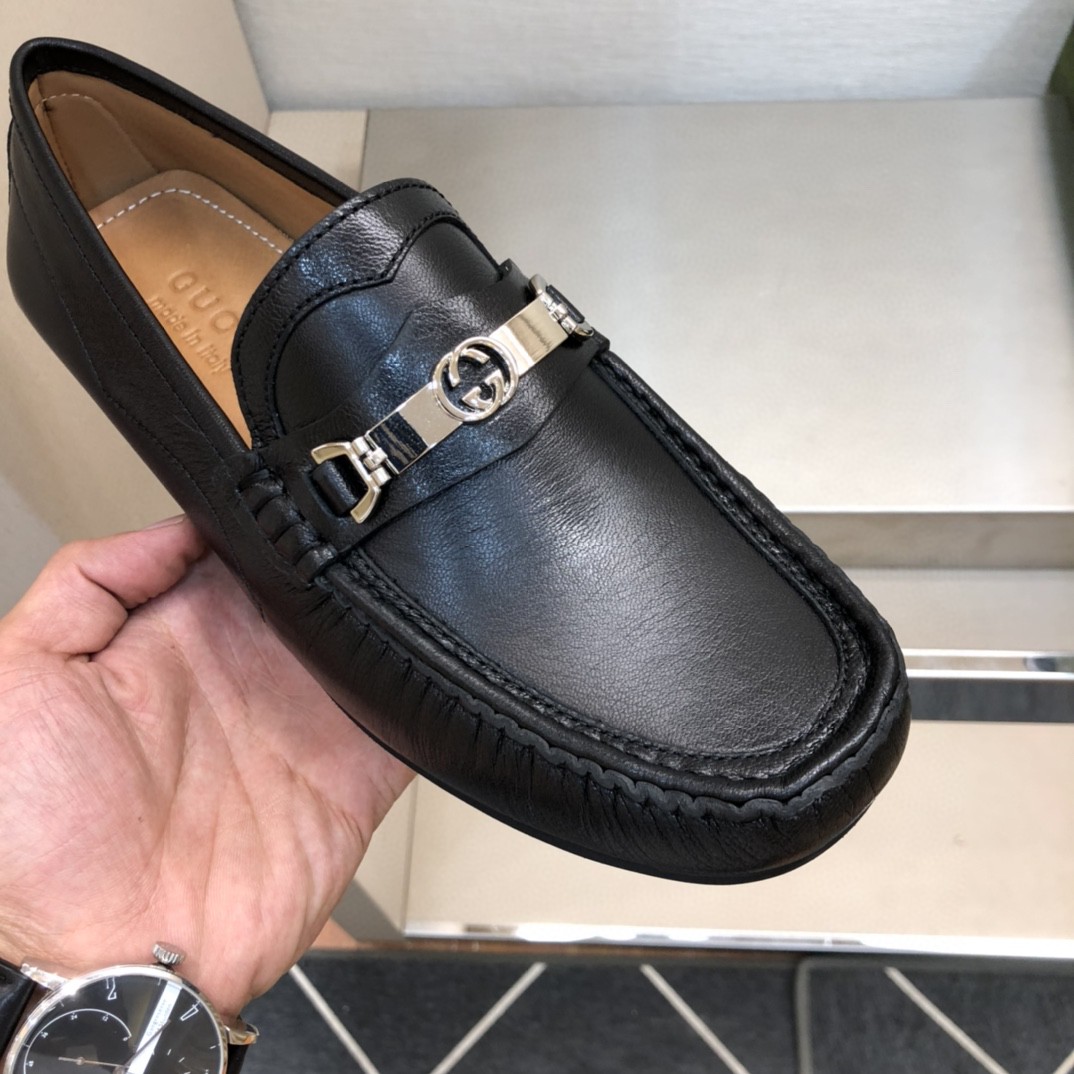 Gvc*1 Men’s Loafer With Interlocking G Horsebit Black For Men 655519 1XO00 1000