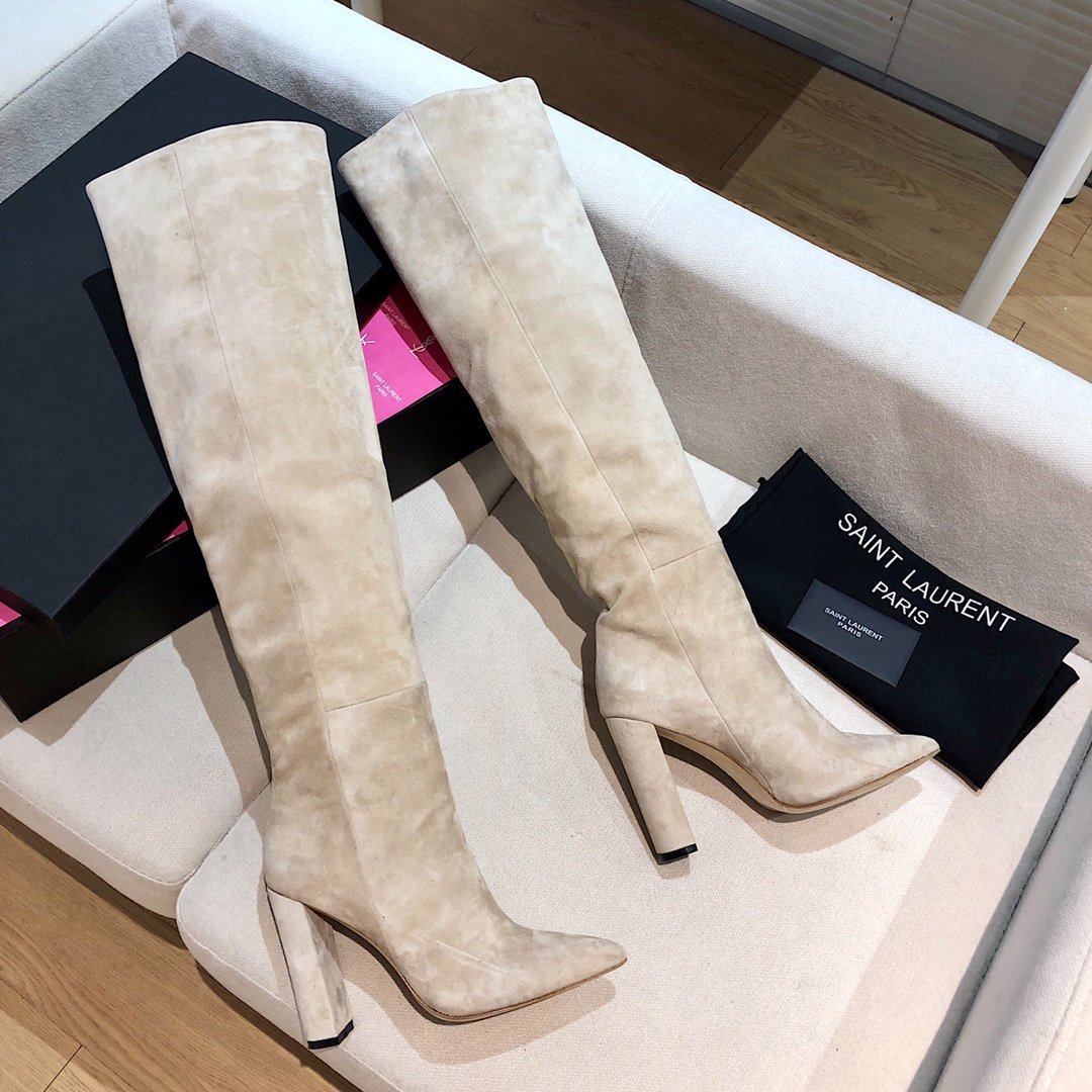 Sa1nt Lau*nt Women’s High Boots Beige For Women Y51