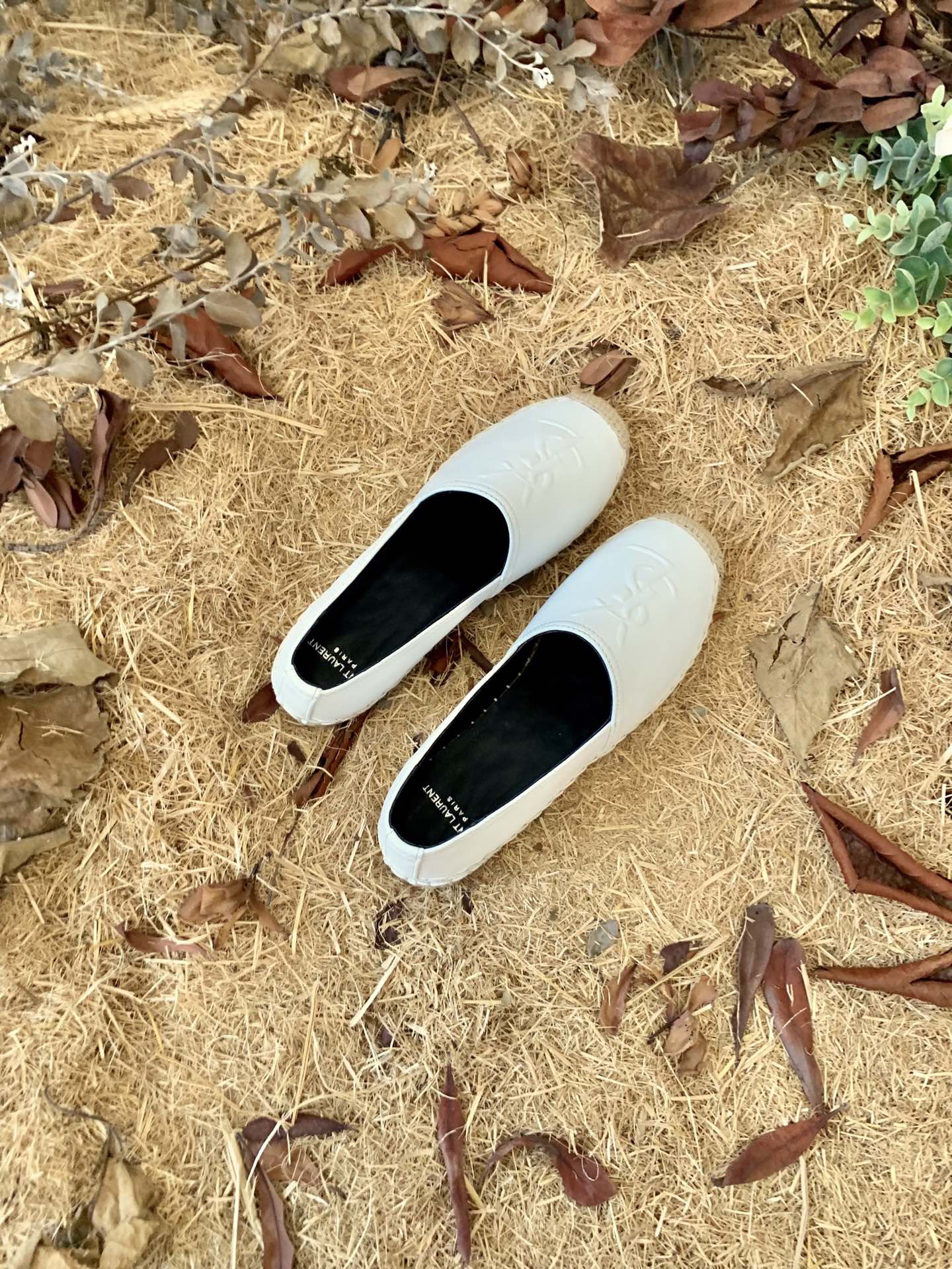 Sa1nt Lau*nt Women’s Y51 Embroidered Espadrilles White For Women Y51 4848900NO609030
