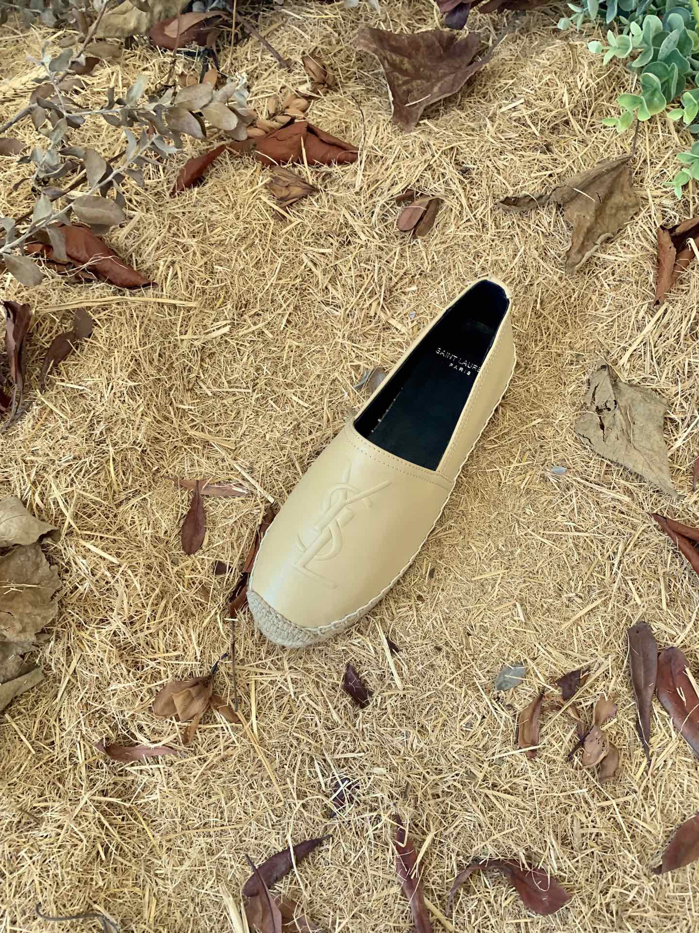Sa1nt Lau*nt Women’s Y51 Embroidered Espadrilles Yellow For Women Y51