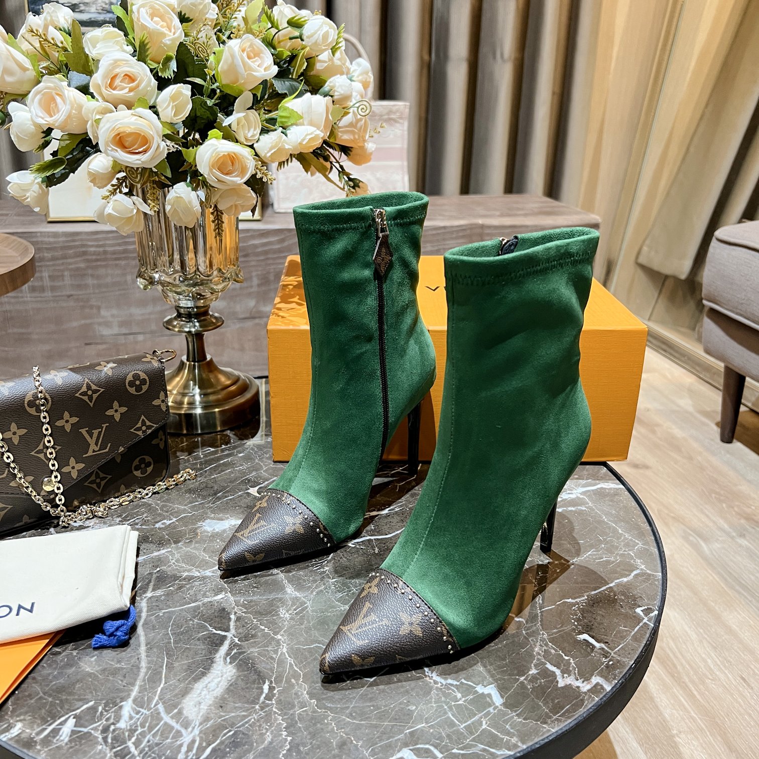 L0vis Vvtt0n Women’s Cherie Ankle Boots Green Women LV