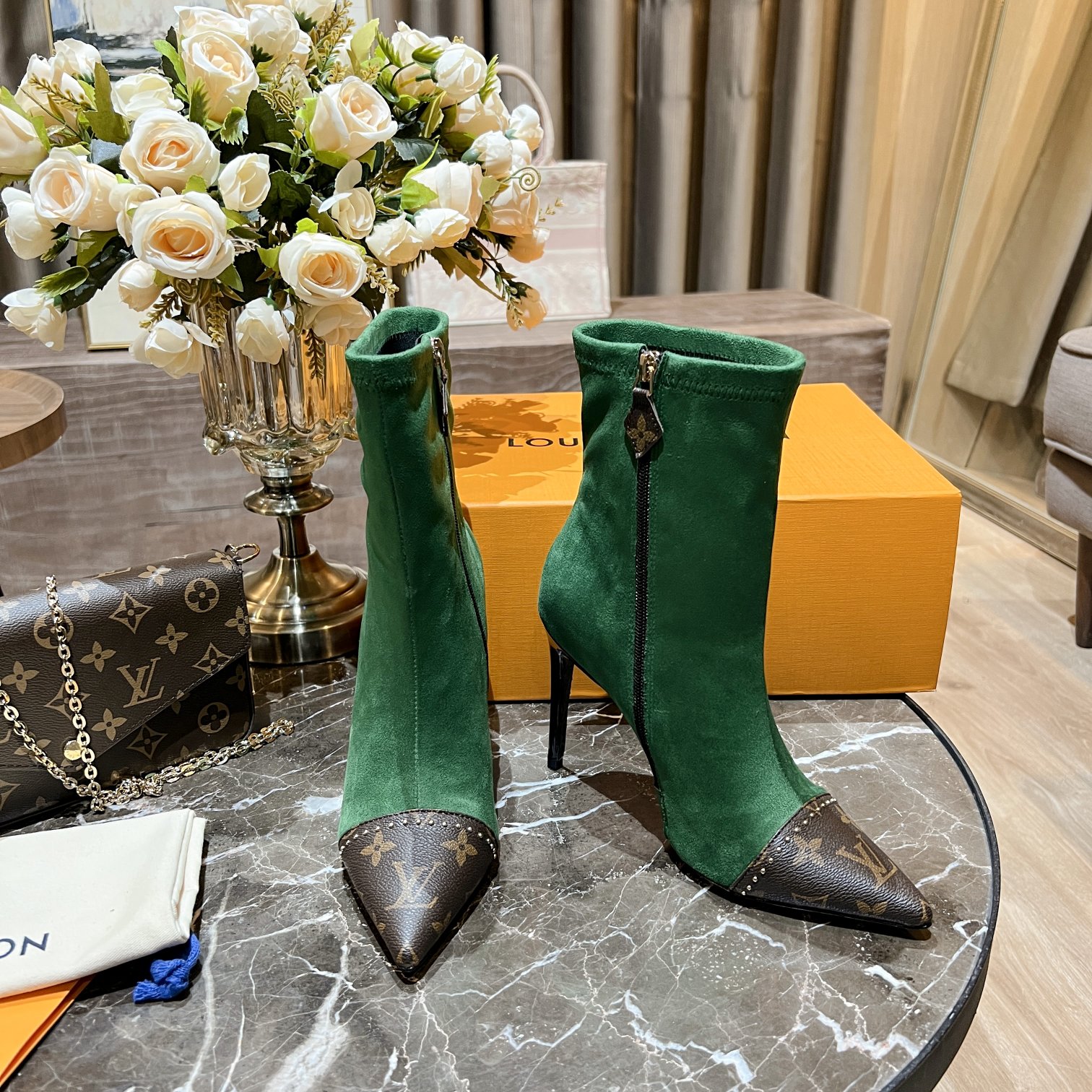 L0vis Vvtt0n Women’s Cherie Ankle Boots Green Women LV