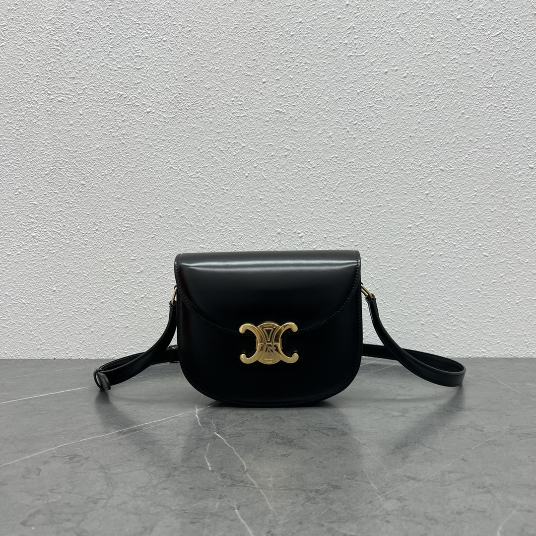 Ce1i*e Teen Besace Triomphe Black For Women 7.2in/18.5cm 110413BF4.38NO