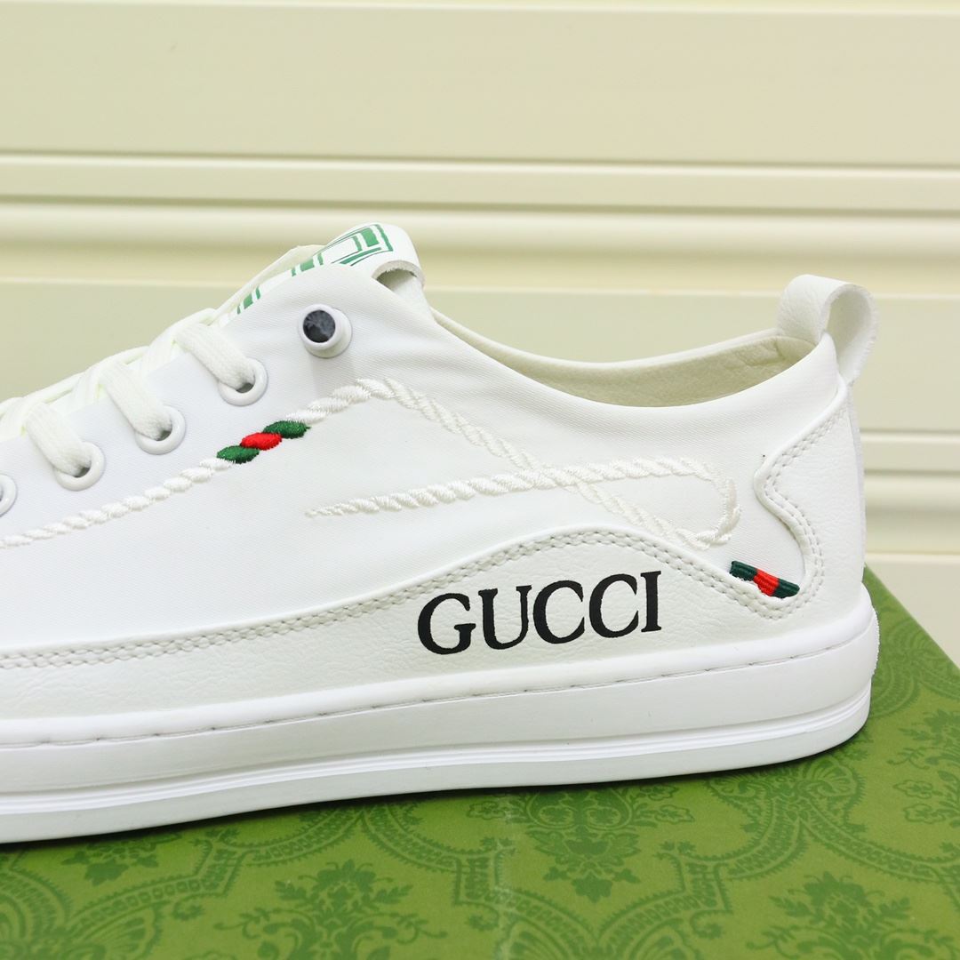 Gvc*1 Men’s Sneakers With Twisted Rope Embroidered White For Men