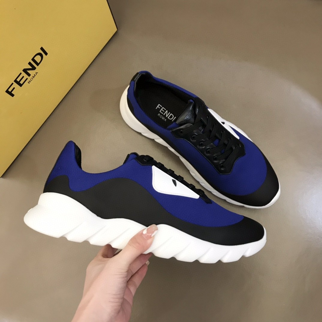 F**di Force Black/Blue Sneakers For Men