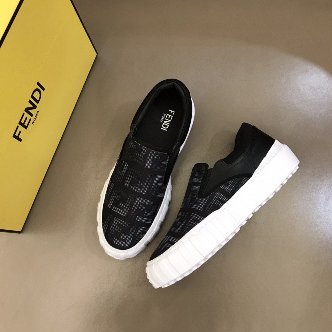 F**di Force Slip On Sneakers Black For Men 7E1454AD77F13RZ