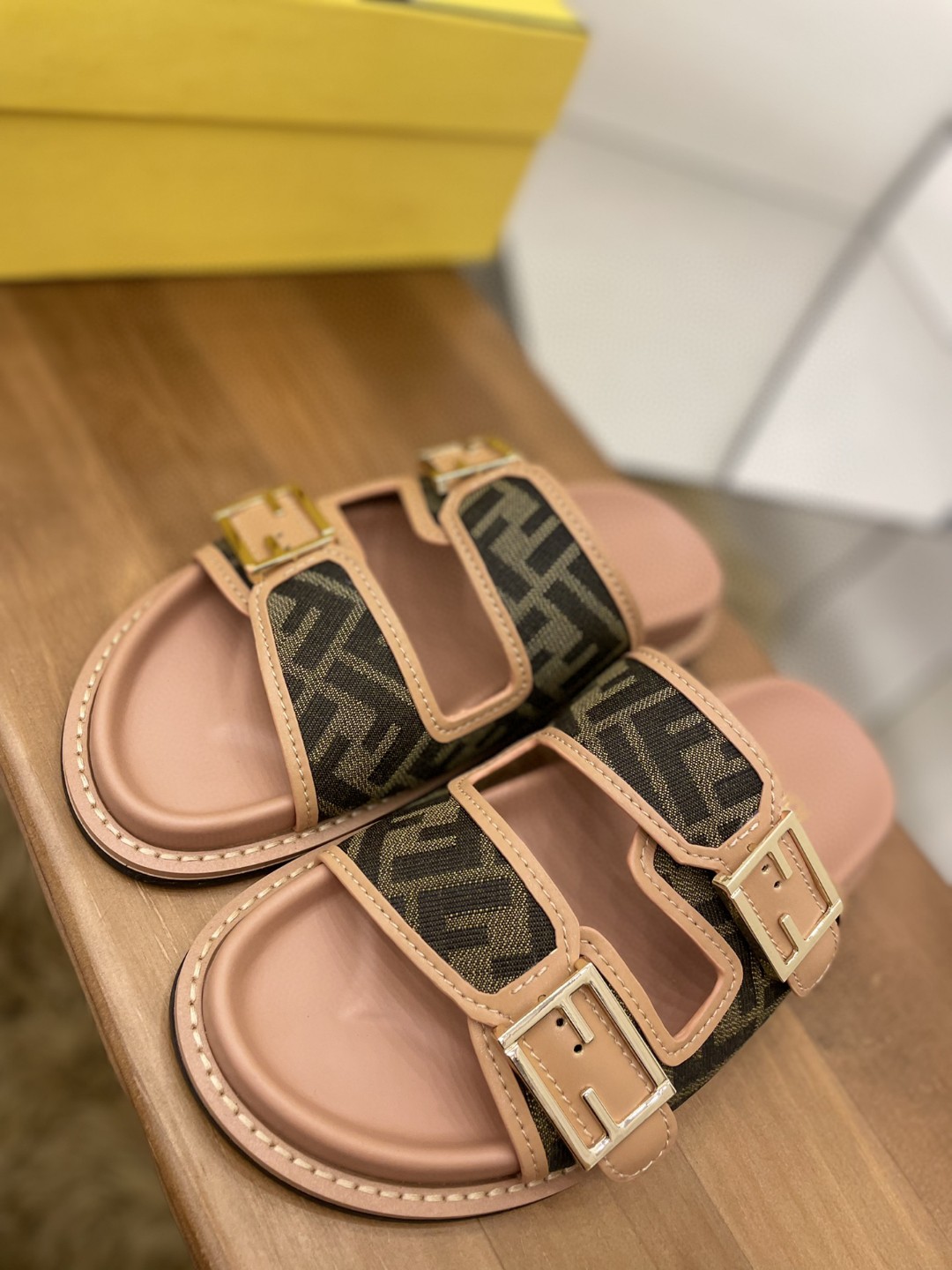 F**di Feel Slides Dark Pink For Women