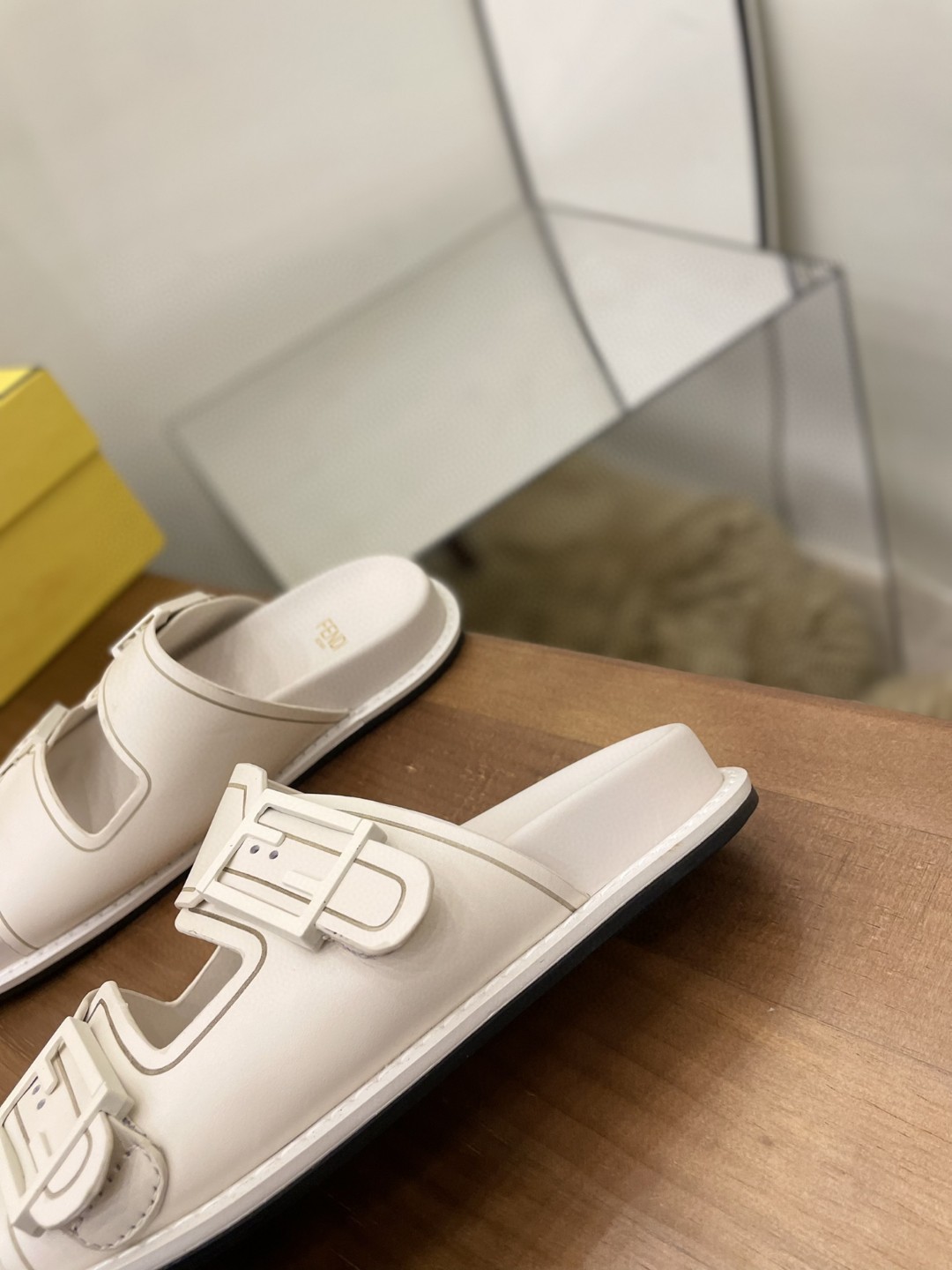F**di Feel Slides White For Women