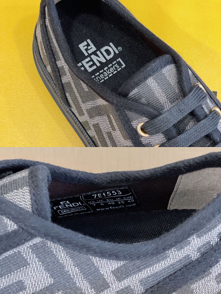 F**di Domino Fabric Sneakers Black For Men