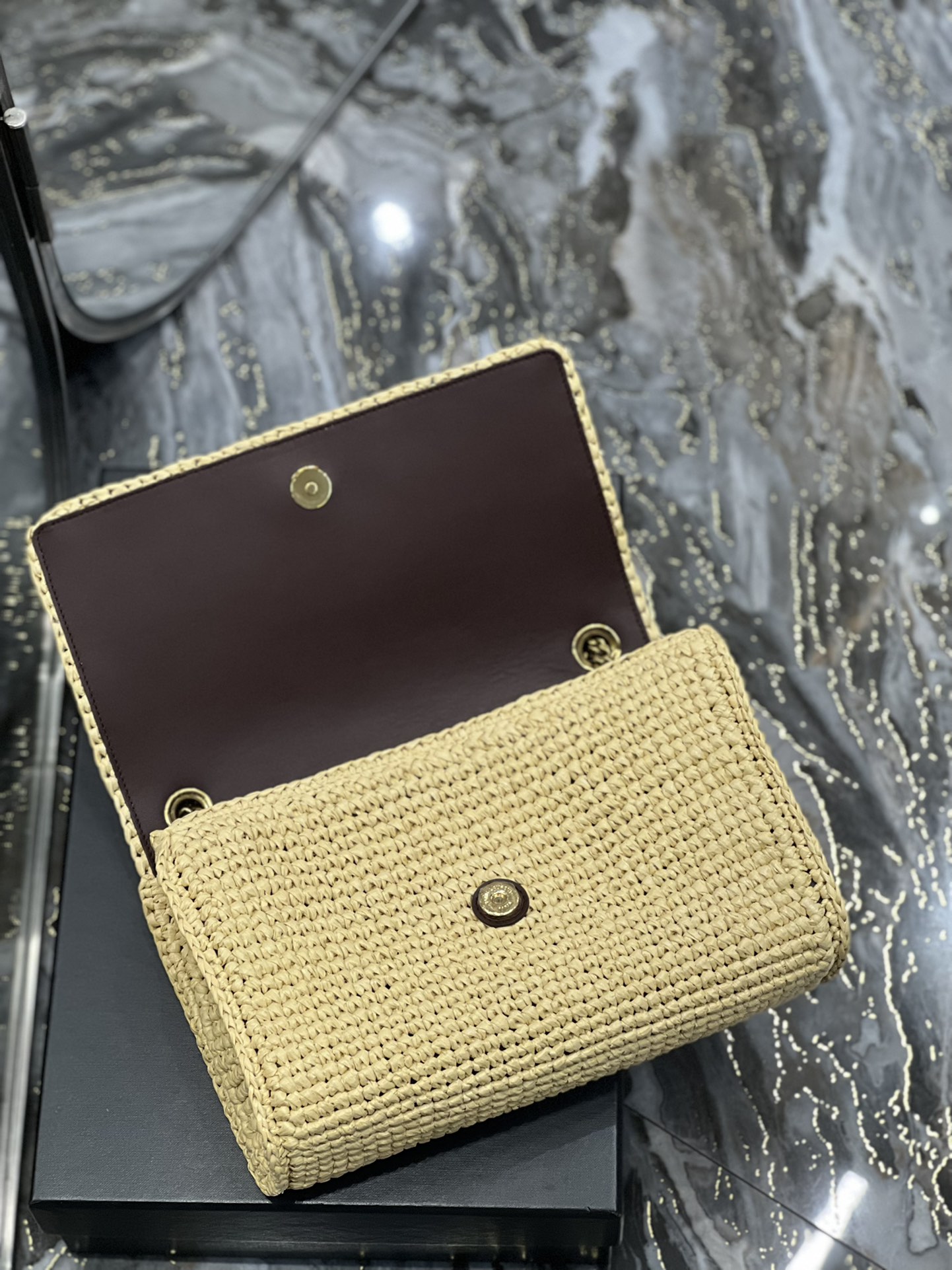 Sa1nt Lau*nt Niki Medium Chain Bag Yellow For Women, Women’s Bags 11in/28cm Y51‎